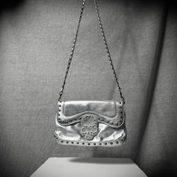 Jupiter & Juno Studded Skull Silver Bag