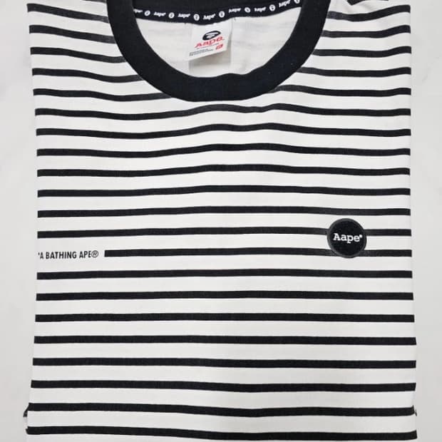 베이프 Aape 스트라이프 티셔츠 100