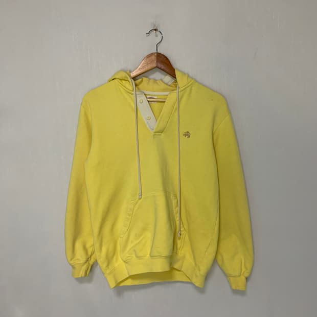 브룩스 브라더스 빈티지 옐로우 후드티 여성