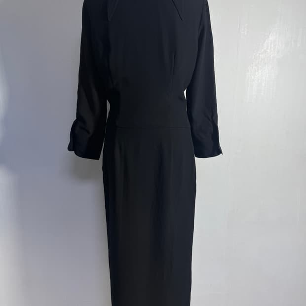 마사키 마츠시마 블랙 롱 드레스 미니멀 아방가르드