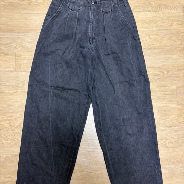 요지야마모토 와이즈포맨 데님투턱팬츠