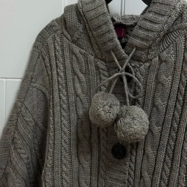 사와코 모리걸 빈티지 방울 케이프