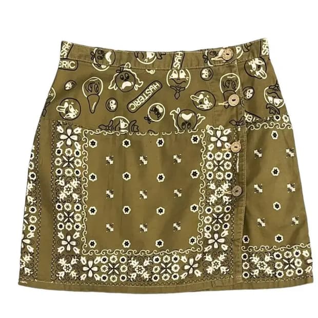 히스테릭글래머 페이즐리 랩 스커트 치마