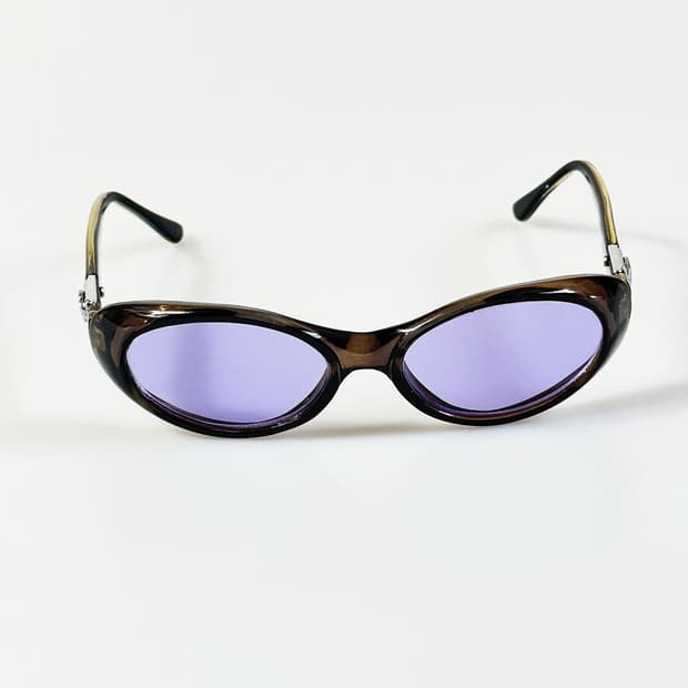 90s One Last Kiss 볼드 오벌 틴트 빈티지 선글라스