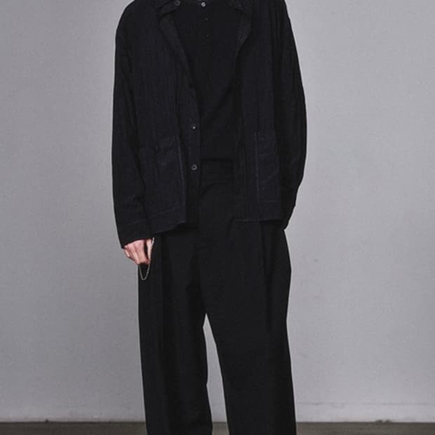 아트이프액츠 벨티드 울사이드 투턱 팬츠 남성 XL