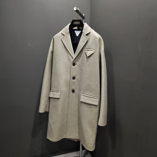 보테가베네타 트라이앵글 카멜 싱글 코트