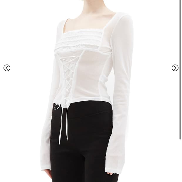 힐다 퓨어 레이스업 코르셋 탑