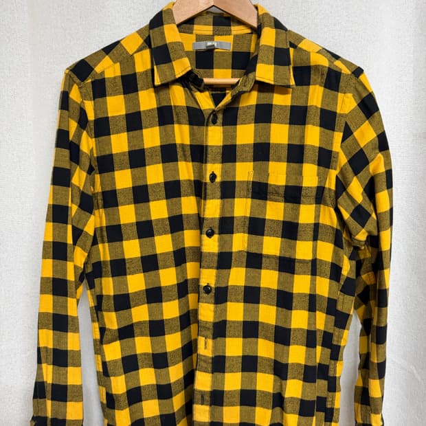 유니클로 체크셔츠 m