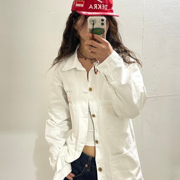 유니버셜 오버롤 커버올 초어자켓