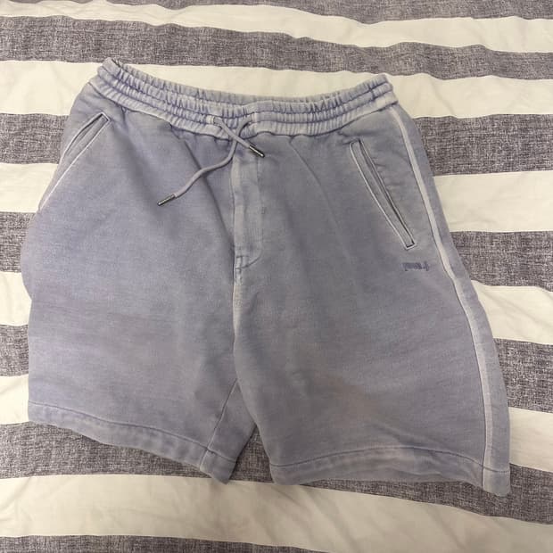 준지 22ss 가먼트다잉 라벤더 스웻숏팬츠 48사이즈