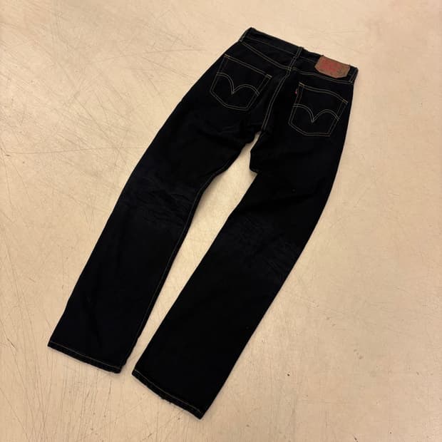 리바이스 501 흑청 데님 팬츠