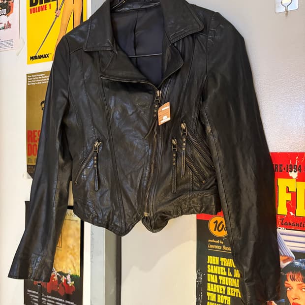 빈티지 양가죽 레더 라이더자켓