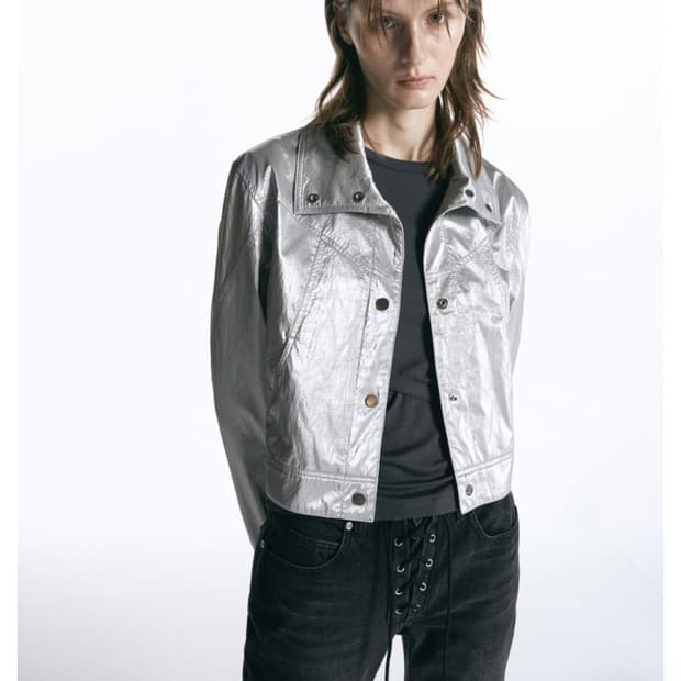 인사일러스 메탈릭 바이커 자켓 S