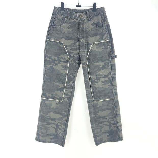 [여S]스컬터 카모 와이드 데님 팬츠[Y5C-203]