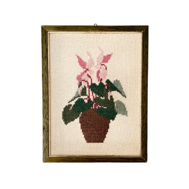 독일 빈티지 알프스 제비꽃 액자