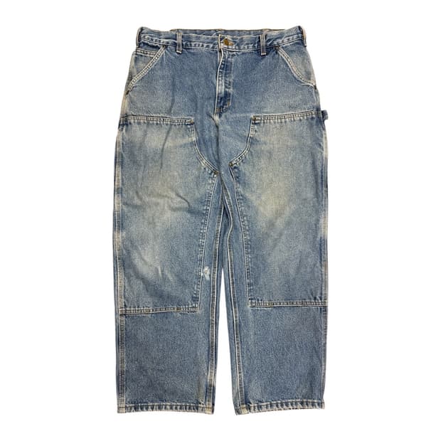 빈티지 칼하트 B73 더블니 연청 faded