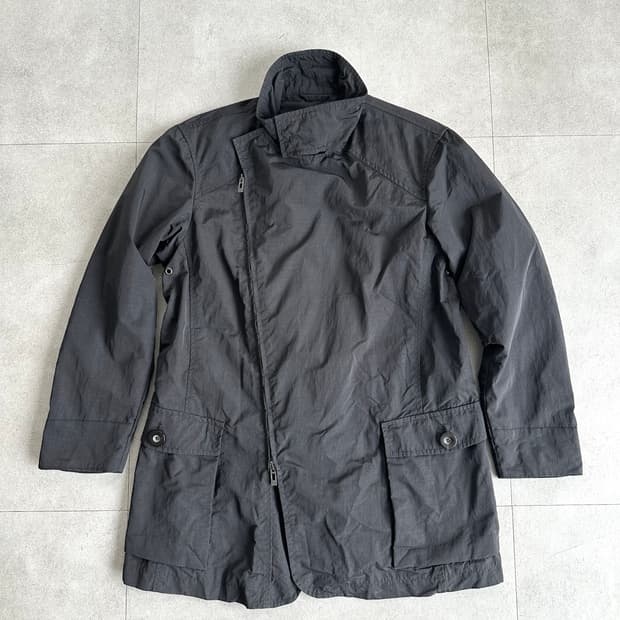 조르지오 알마니 아카이브 하이넥 왁스코팅 테크 자켓