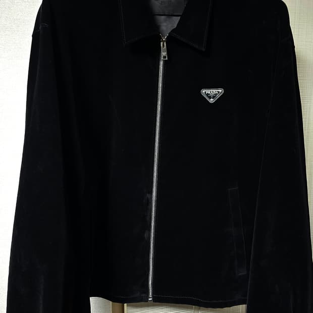 2xl 프라다 블루종 벨벳자켓