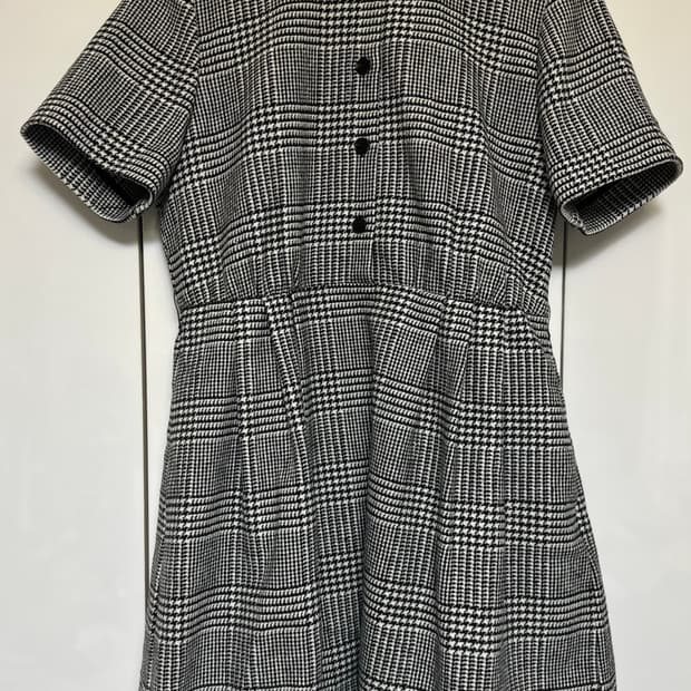 디올글렌체크 반팔 미니 울원피스 정품