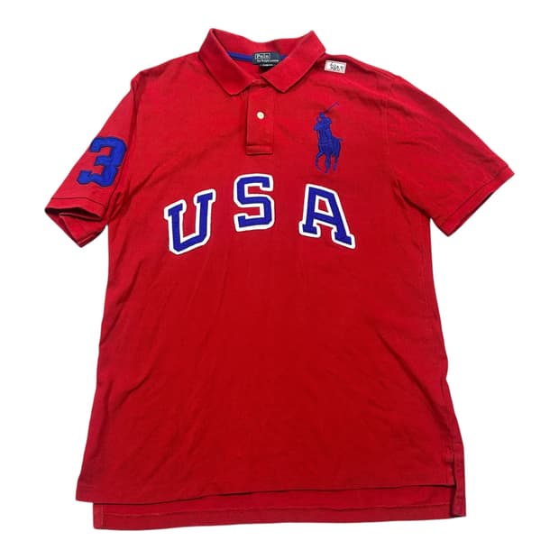 ✨ (바배) 폴로 랄프로렌 USA 빅포니 카라 반팔티 (18-20)
