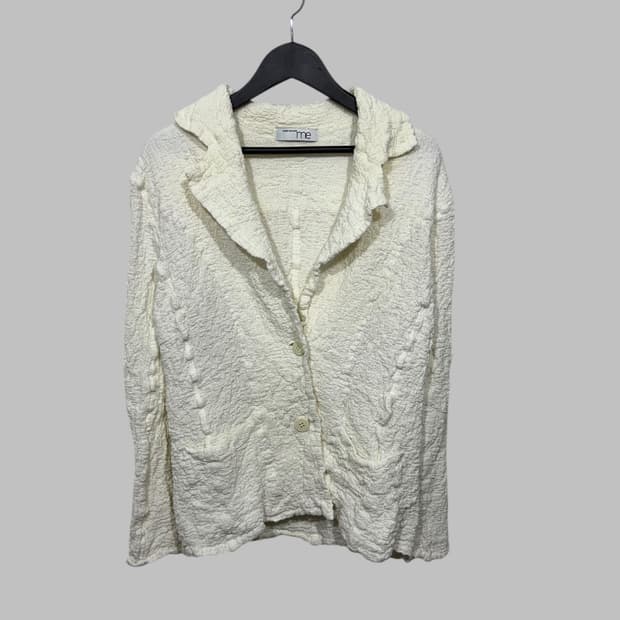 ISSEY MIYAKE me textured jacket ivory 