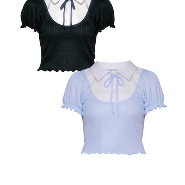 루루슈 Lovely puff sleeve shirt