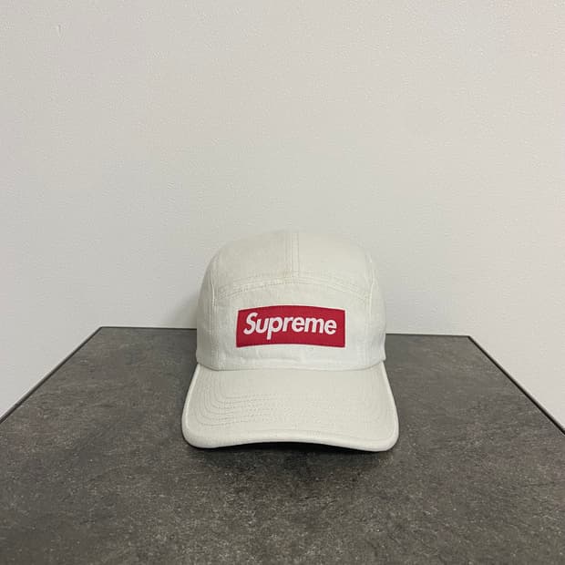 (OS) 슈프림 박스로고 캠프캡 모자 23ss 데님 내츄럴
