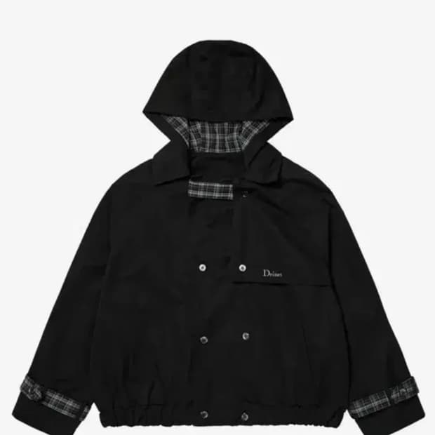 DEINET HOODED TRENCH JACKET IN BLACK