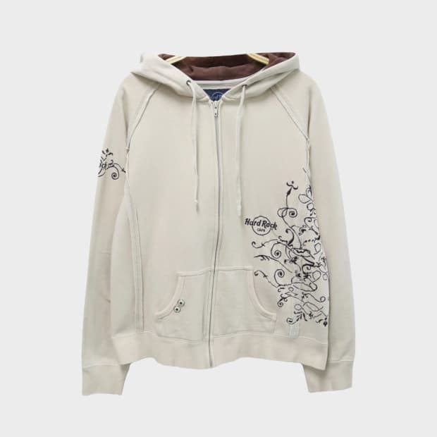 하드락카페 자수 포인트 후드 집업 60750