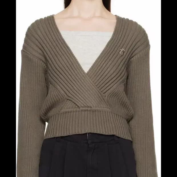 희귀매물!! 오픈와이와이 open yy criss 니트 / 카키색 새상품