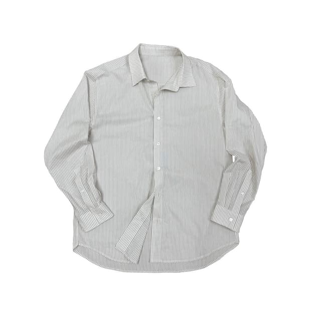 아오이로 Signature Label Stripe Shirt - Mars