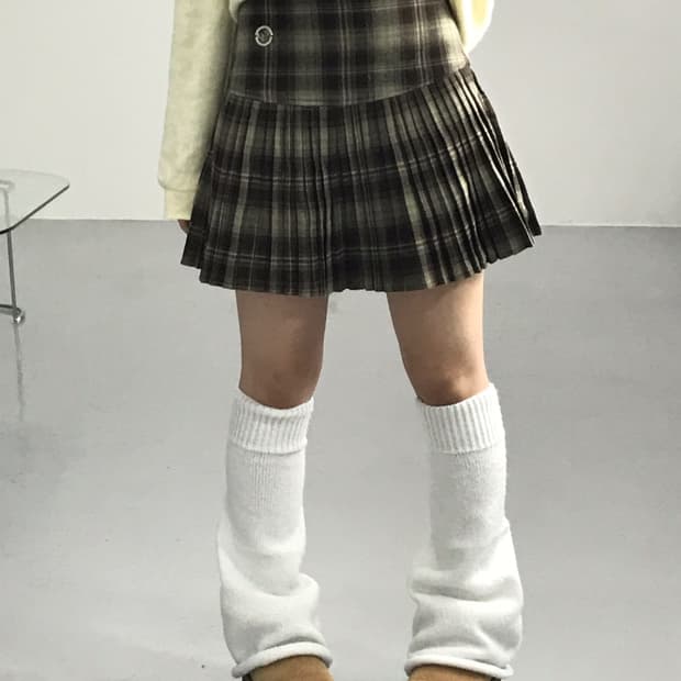 Vtg Poly CheckedMini Skirts