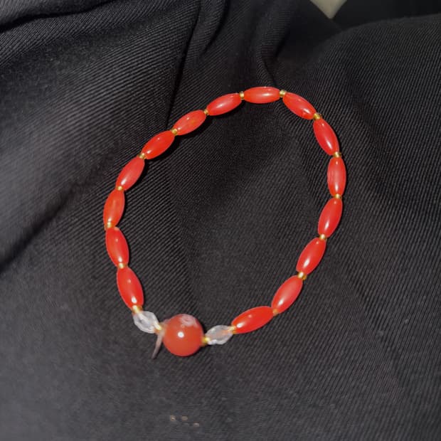 Red Buddhist Bead Bracelet