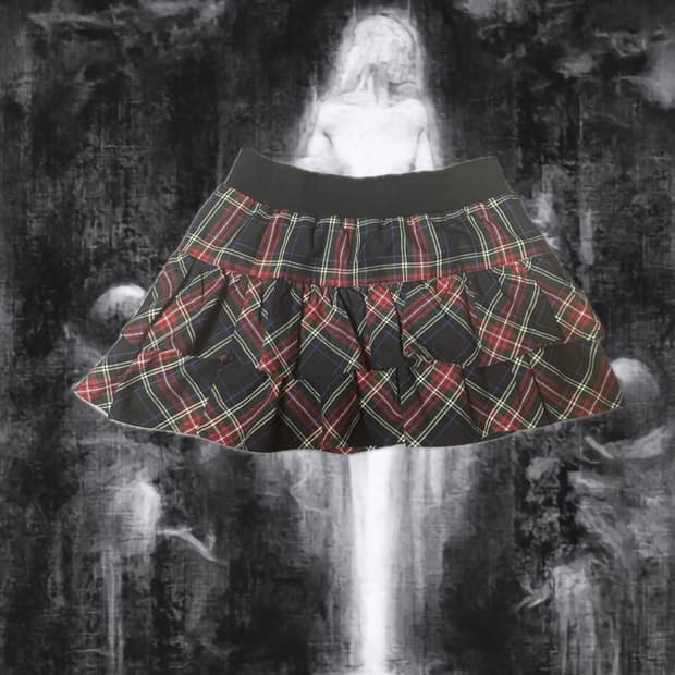 C.O.Z.A kitch skirt 캐캐체 체크 스커트 치마