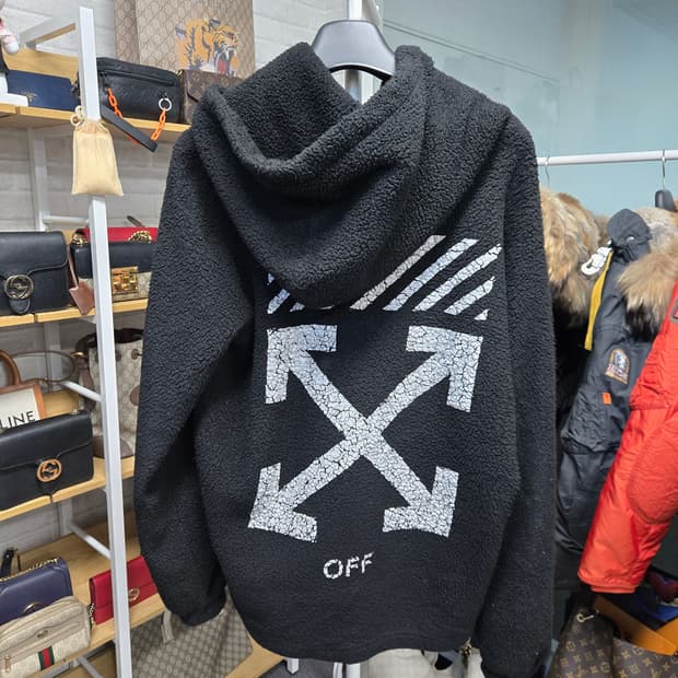 [특가][정품] 오프화이트 뽀글이 후드티
