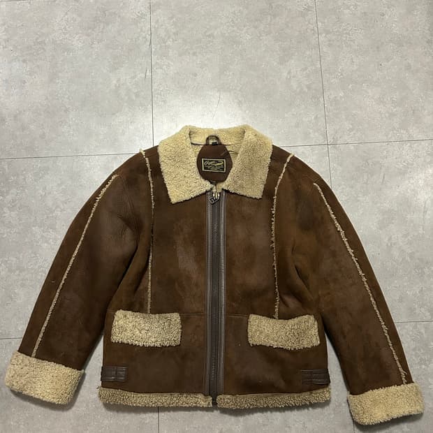 90s 크로커다일 양가죽  빈티지 무스탕 자켓 100size  