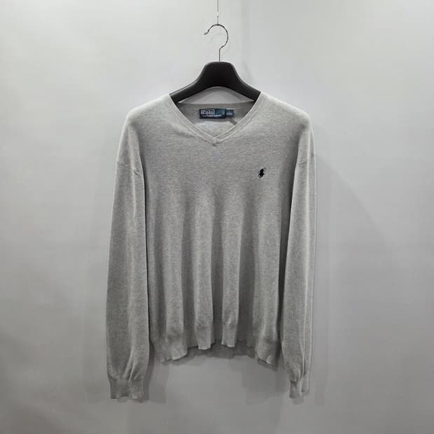 폴로랄프로렌 코튼 브이넥 니트 XL