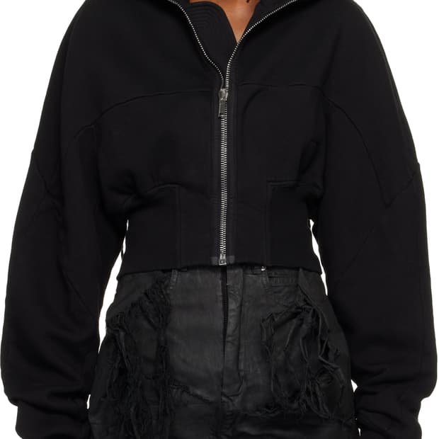 릭오웬스 다크셰도우 크롭 후드집업