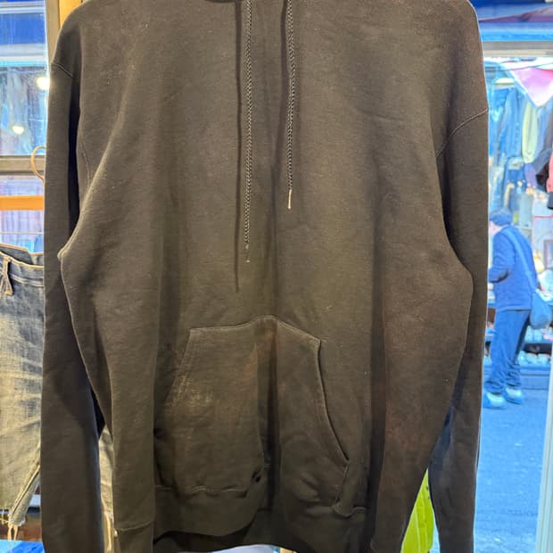 챔피온 아미 풋볼 백프린팅 후드티 블랙