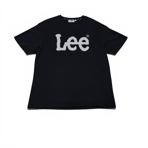 S LEE 리 블랙 빅로고 반팔티