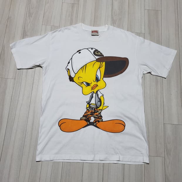 (m) 00s Y2K vtg 루니툰즈 트위티 빈티지 반팔
