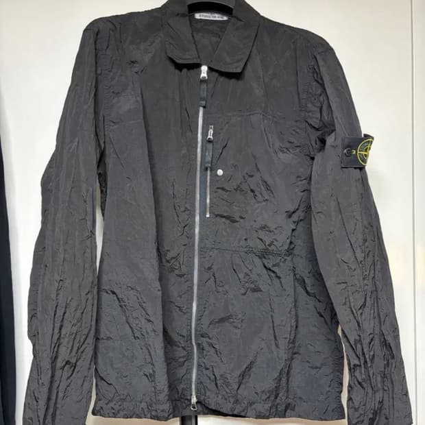 [XL]25SS 스톤아일랜드 크링클랩스 블랙 오버셔츠