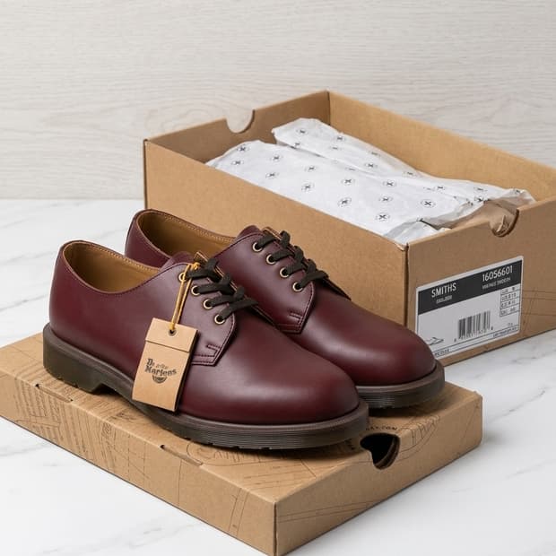 [미착용/레어] 닥터마틴 아카이브 스미스(Smiths) 옥스블러드 UK9