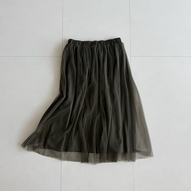 tulle midi skirt