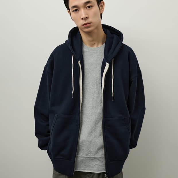 러프사이드 후드집업 3 size, Navy