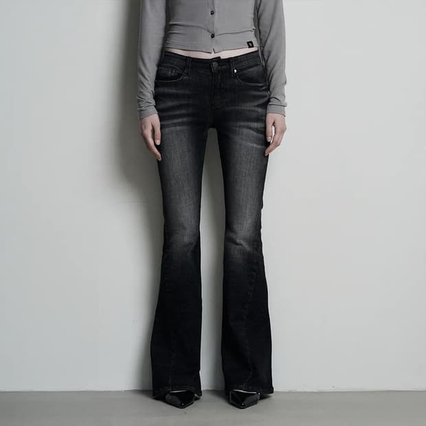 시너진 CAT WASHING DENIM PANTS BLACK