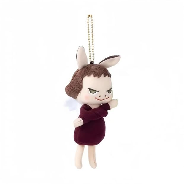 요시토모 나라 블랙 가드 엔젤 마스코트 키링 인형