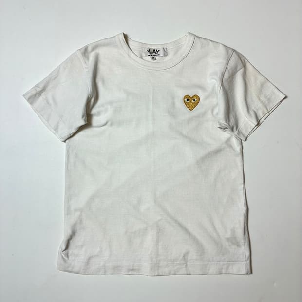 꼼데가르송 우먼스 골드 와펜 반팔 티셔츠 PN9018