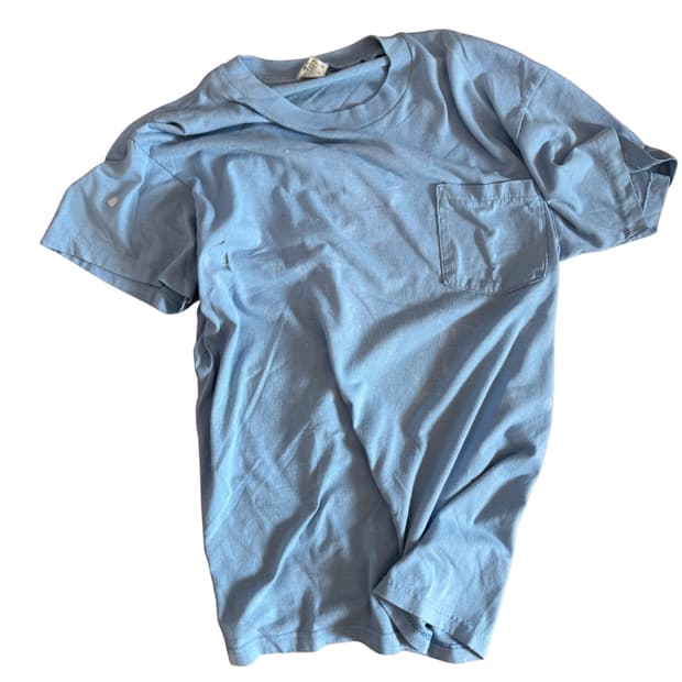 빈티지 페이디드 & 디스트레스드 포켓 티셔츠