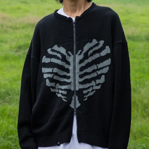 엑스톤즈 보운 니트 집업